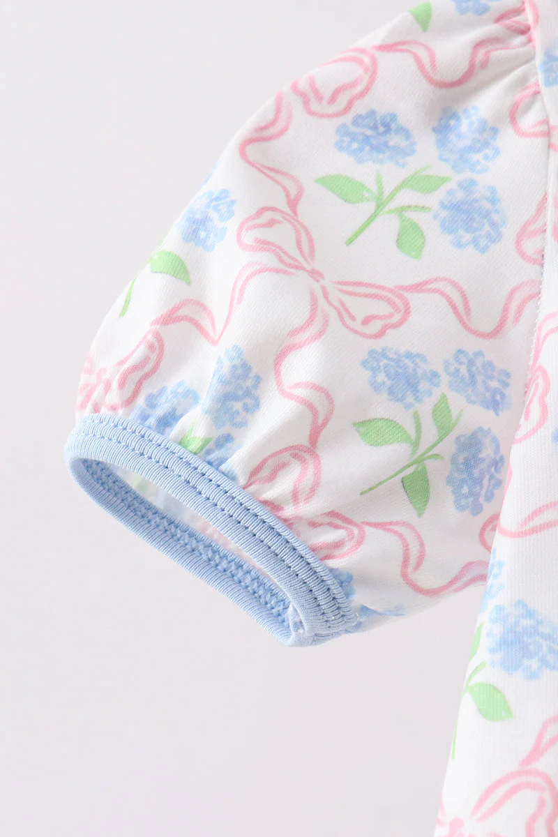 Blue Hydrangea Bow Bloomer Set - Image 3