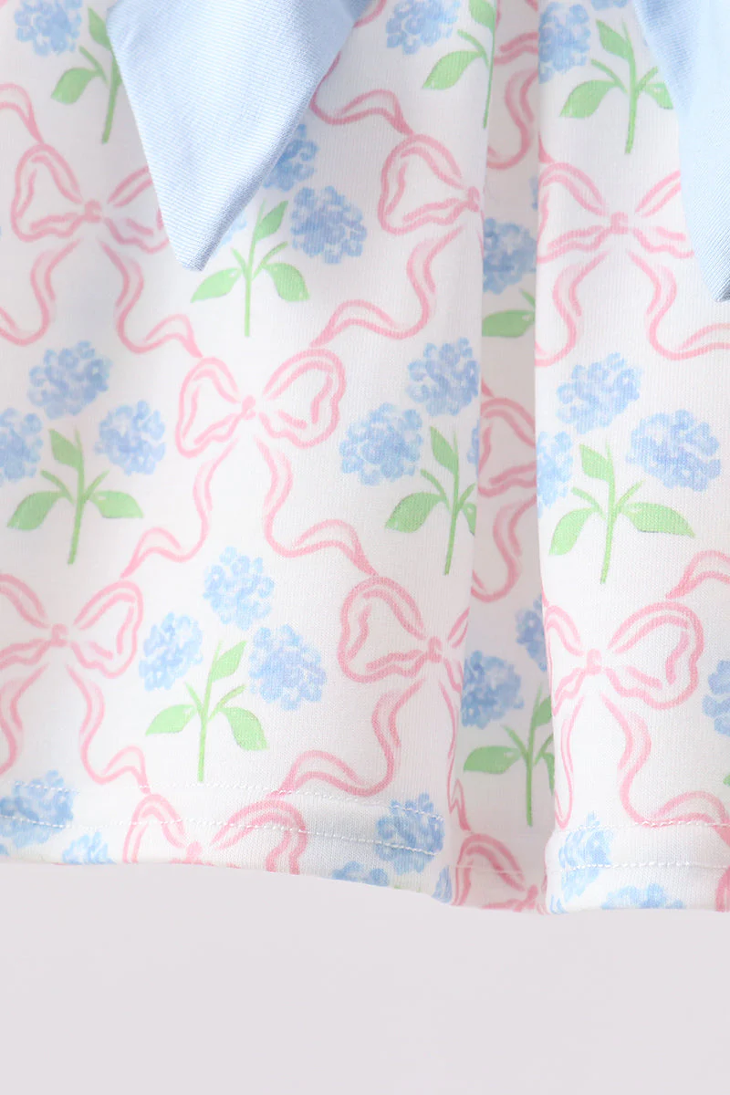 Blue Hydrangea Bow Bloomer Set - Image 5