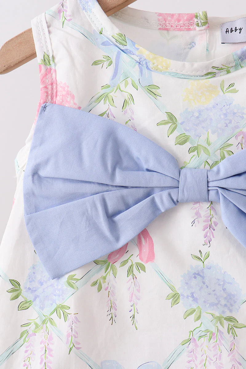 Blue Hydrangea Bow Bloomer Set - Image 2