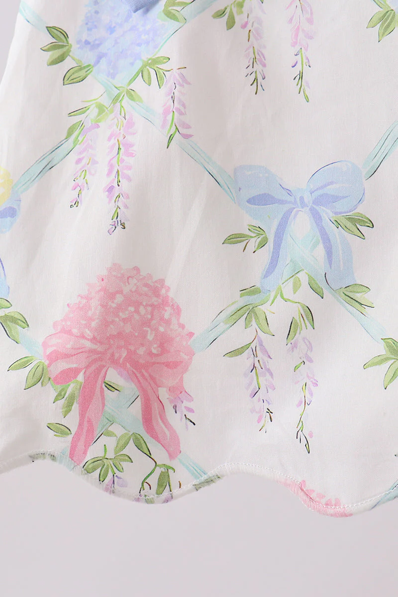Blue Hydrangea Bow Bloomer Set - Image 3