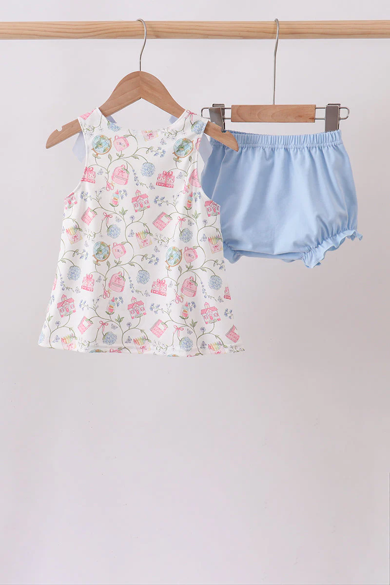 Blue Hydrangea Ruffle Bloomer Set - Image 4