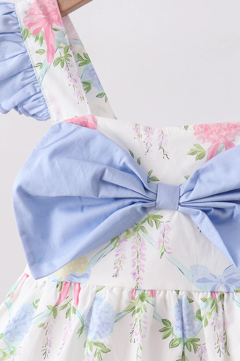 Blue Hydrangea Ruffle Bow Set - Image 2