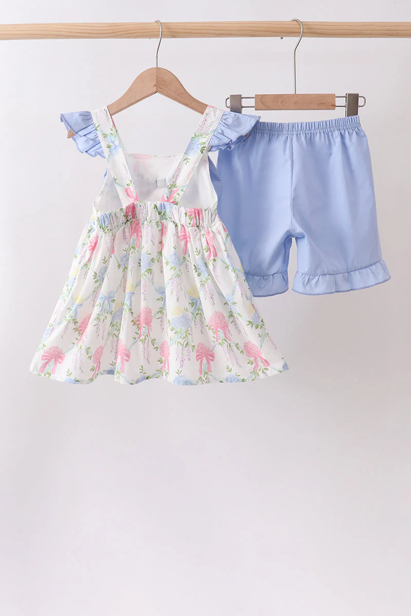 Blue Hydrangea Ruffle Bow Set - Image 5