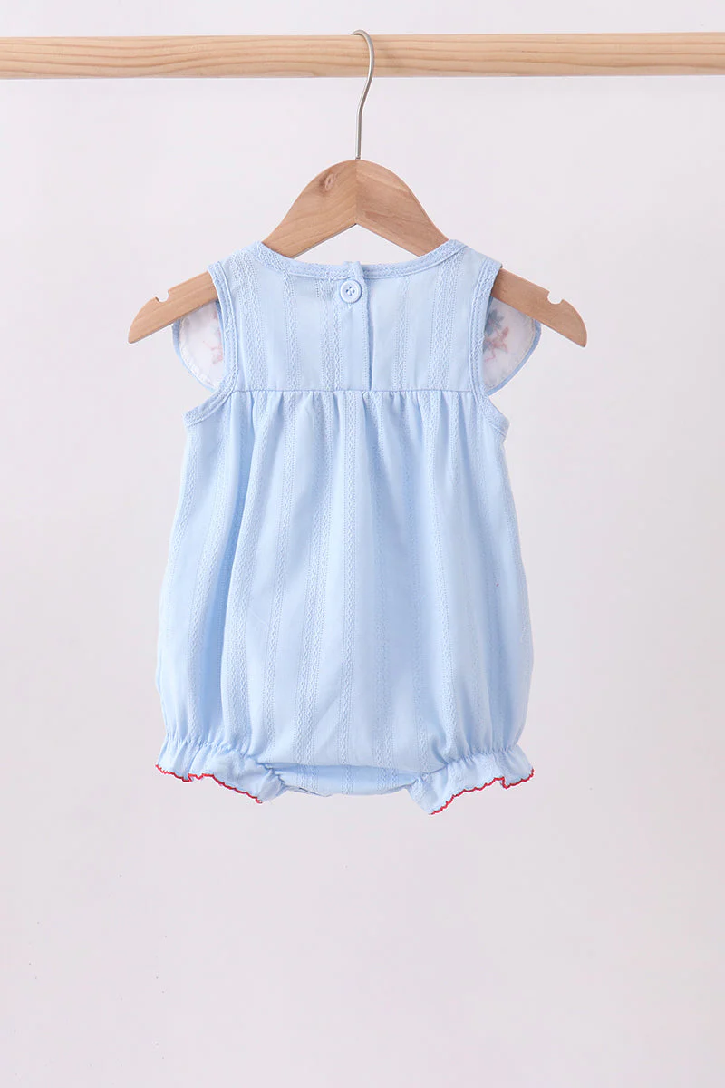 Blue jacquard embroidery bubble - Image 5