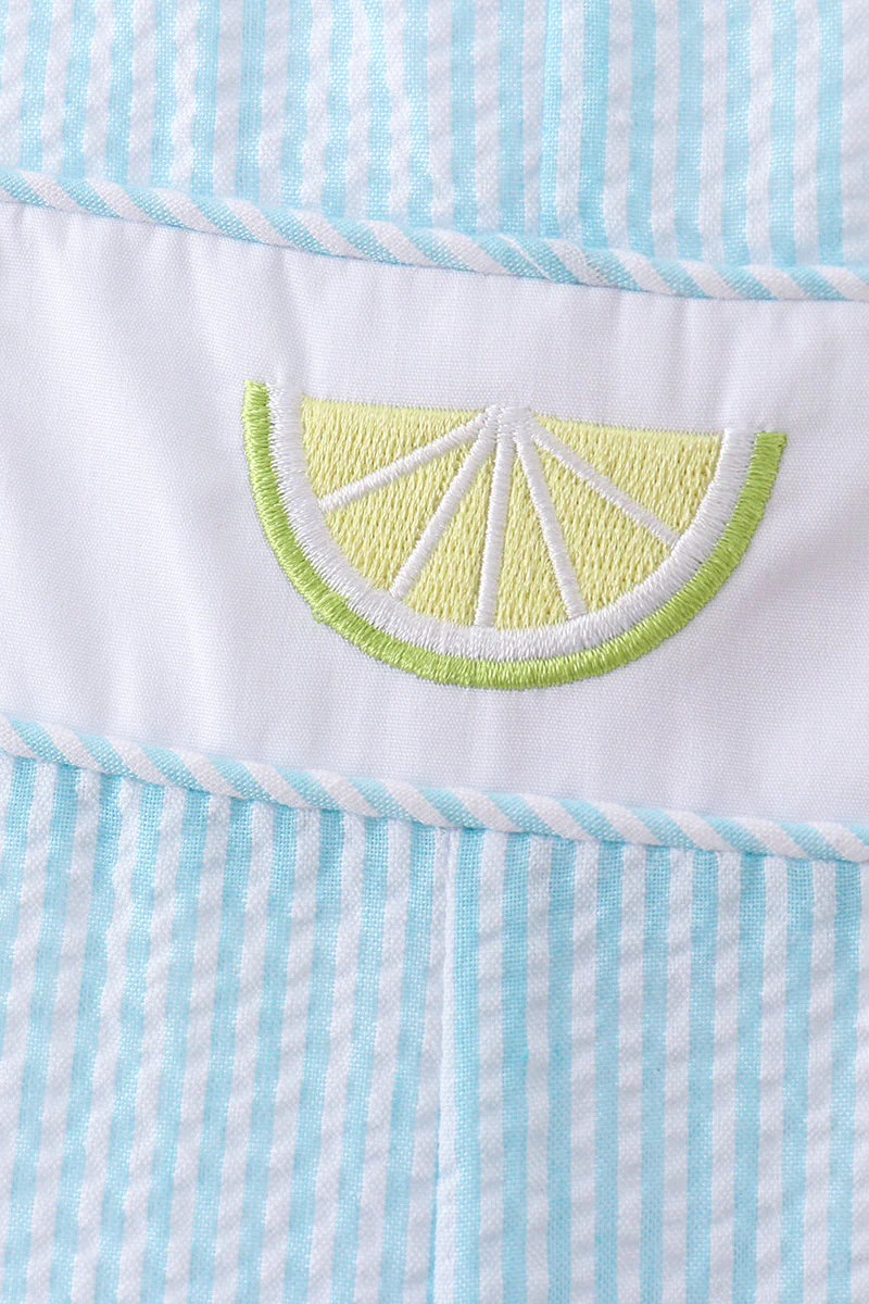 Blue lemon embroidery jonjon - Image 3