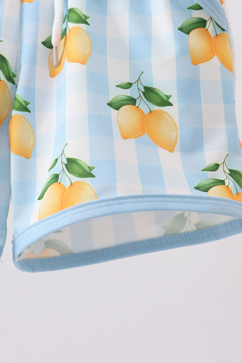 Blue lemon swim trunks - Image 4