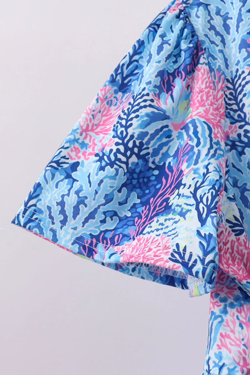 Blue marine creature print dress - Image 2