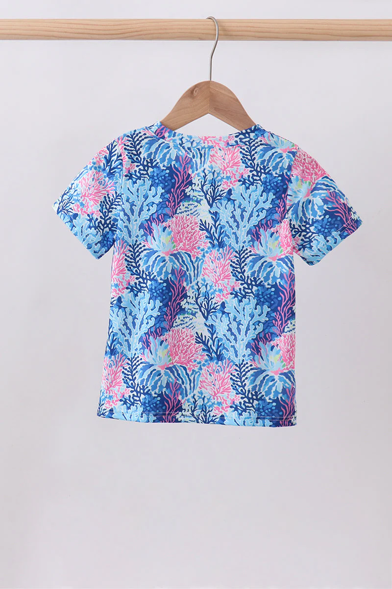 Blue marine creature print top - Image 5