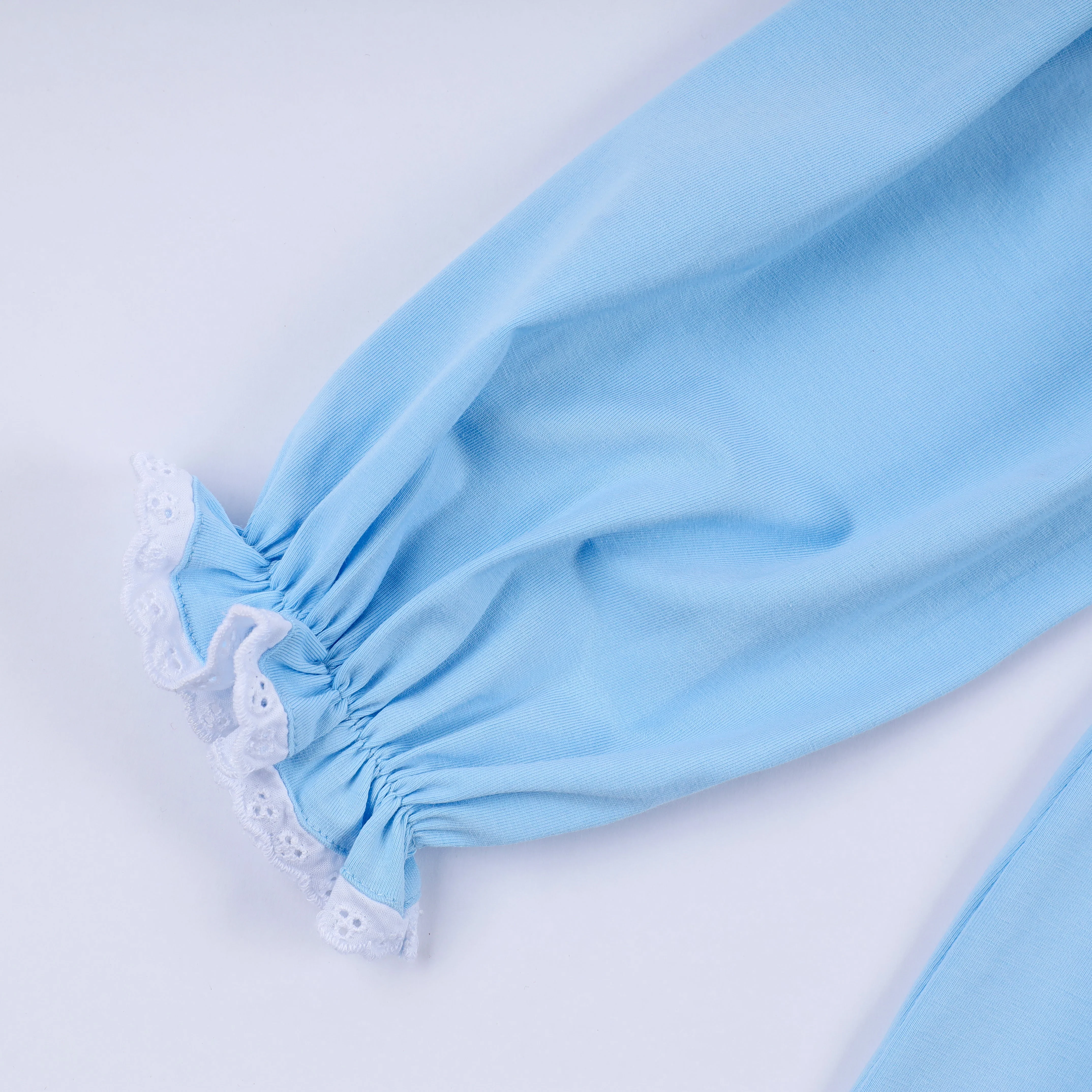 Blue nativity hand smocked dress - Image 4