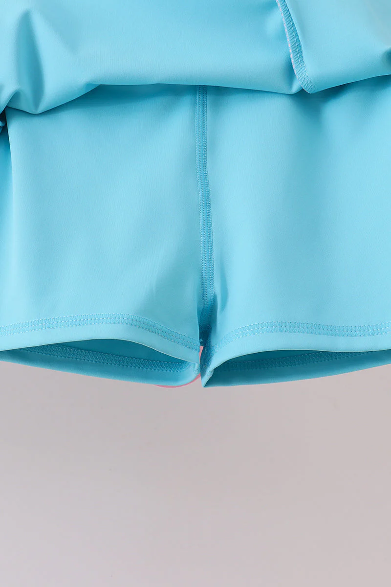 Blue Performance Scalloped Skorts Set - Image 2