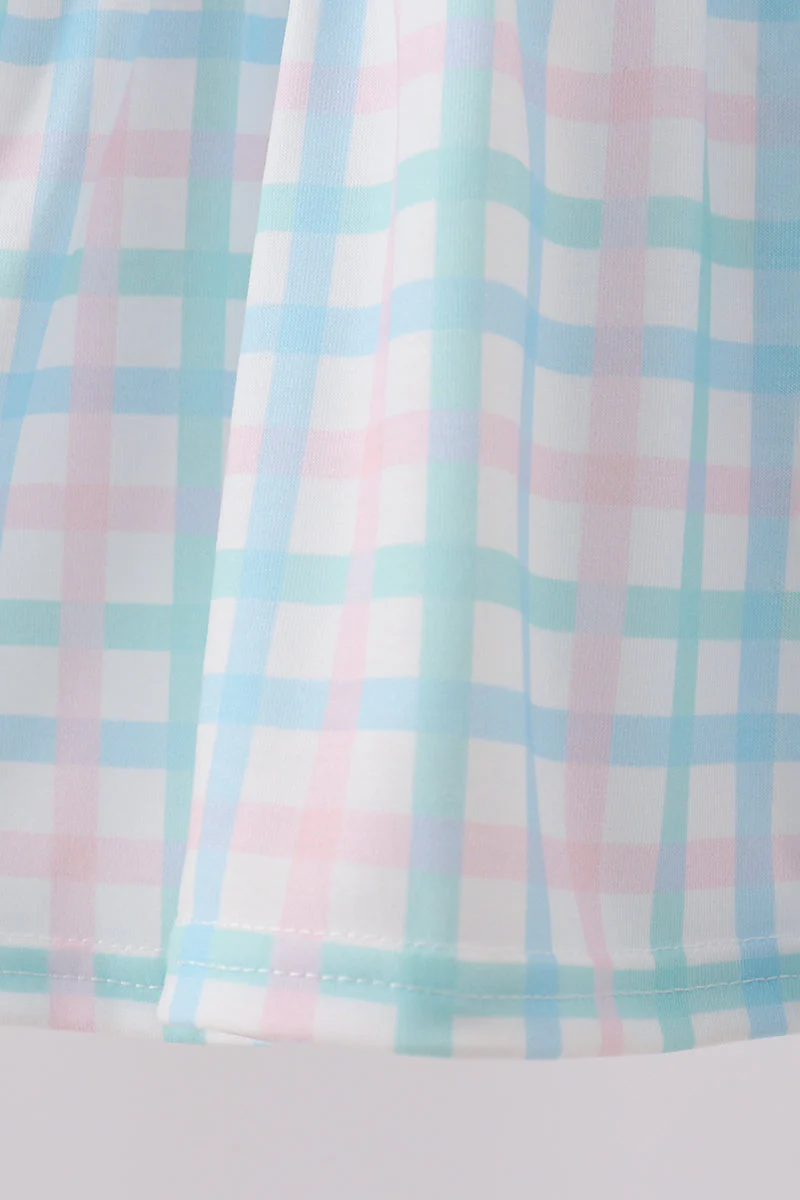 Blue Plaid Ruffle Bloomer Set - Image 3