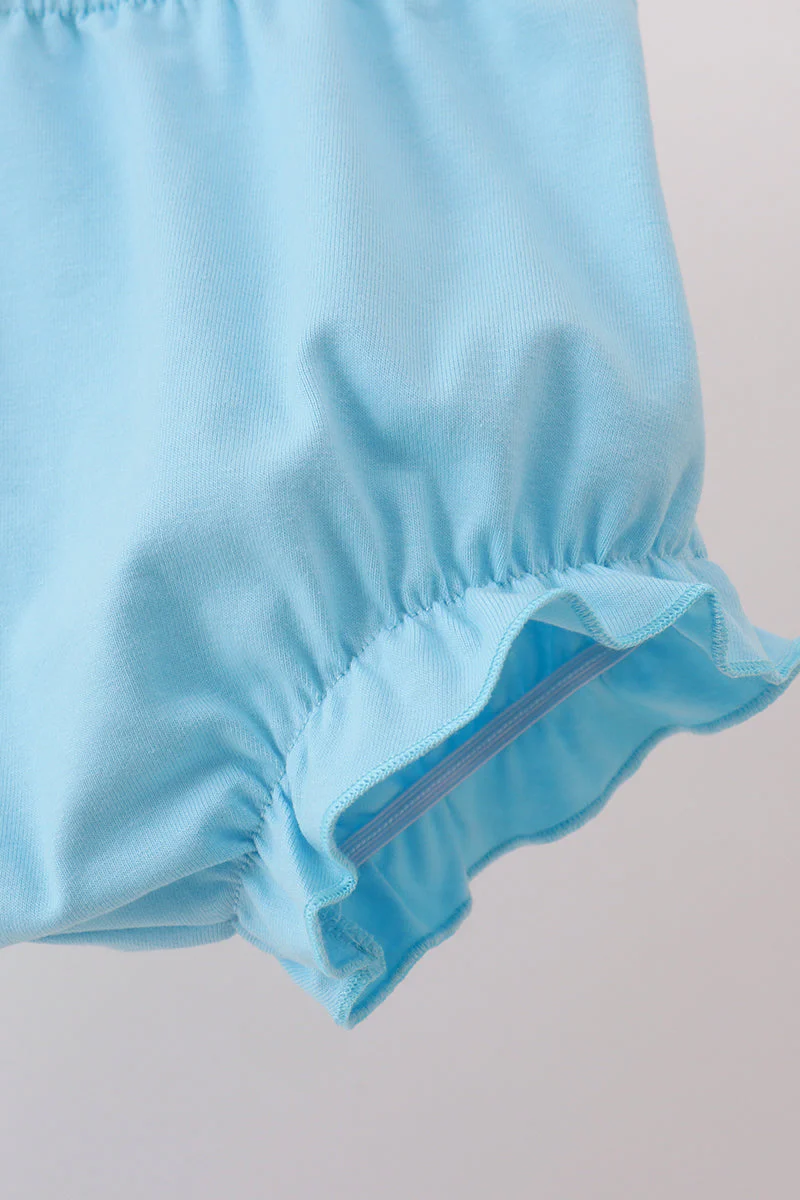 Blue Plaid Ruffle Bloomer Set - Image 4