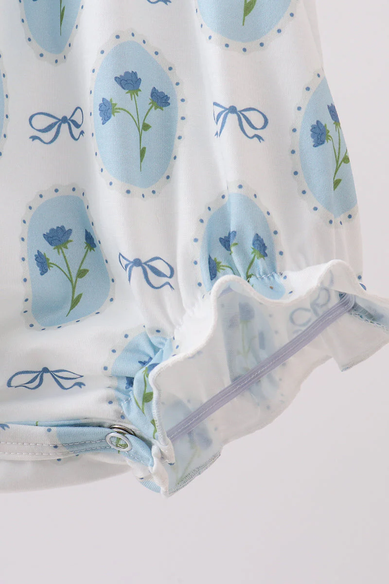 Blue Retro Floral Bubble - Image 4