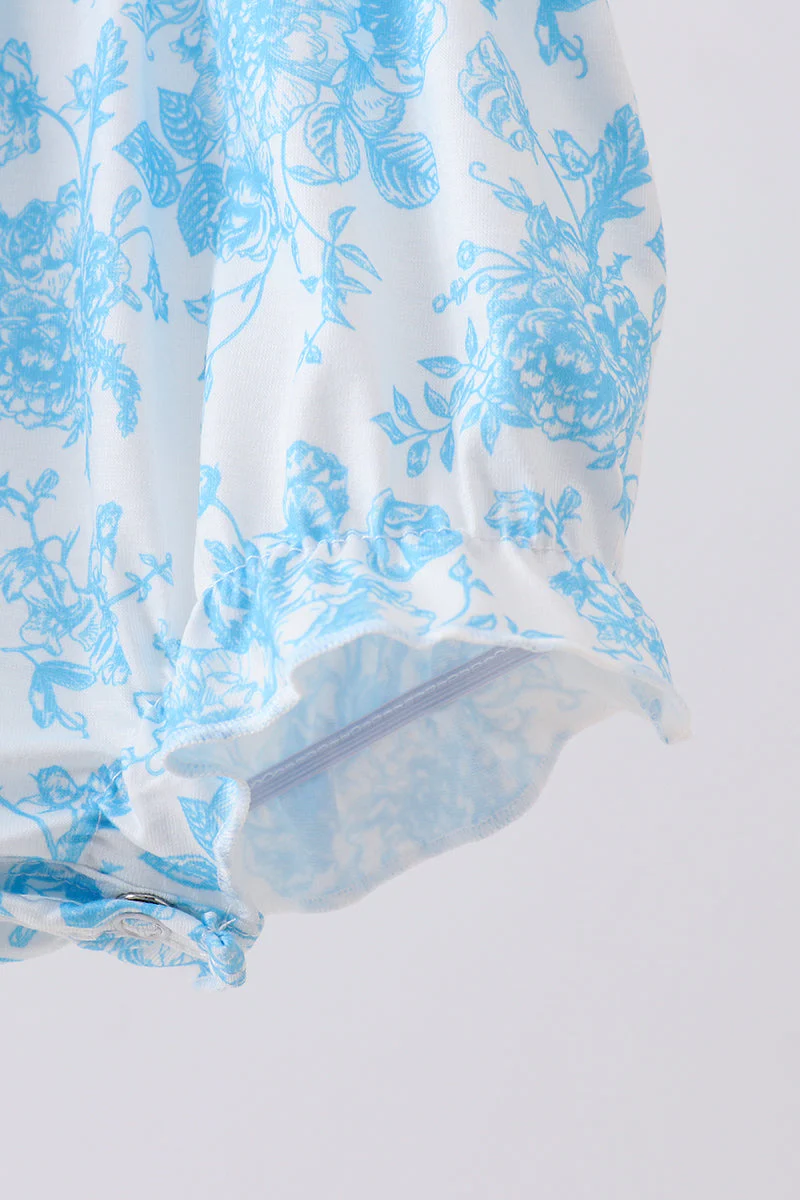 Blue rose smocked bubble - Image 4