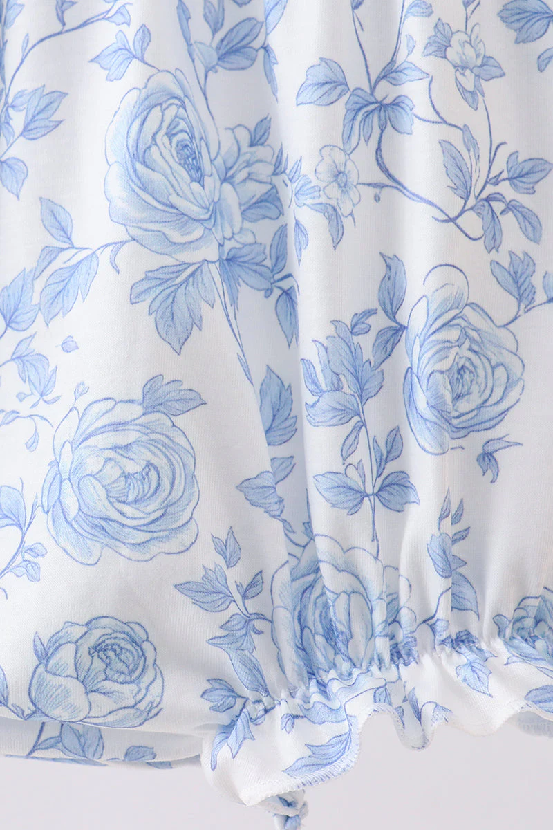 Blue rose smocked bubble - Image 3
