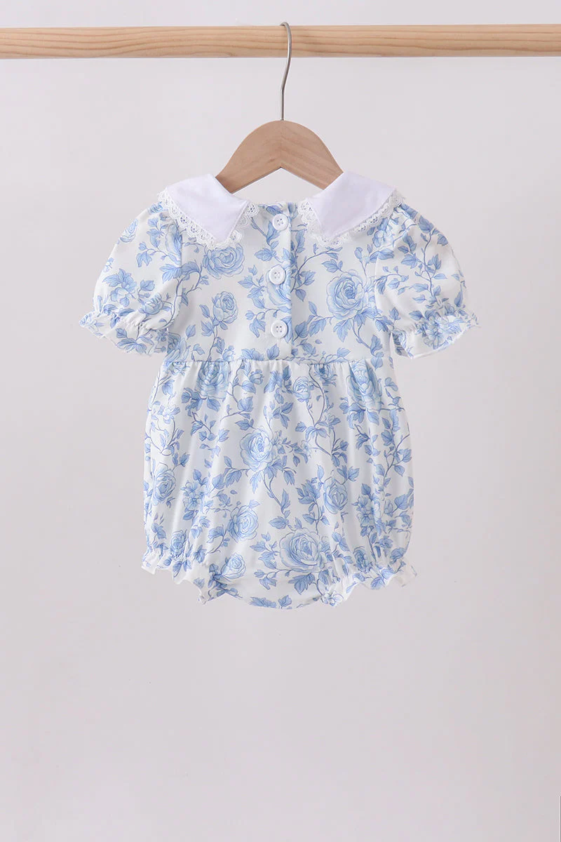 Blue rose smocked bubble - Image 5