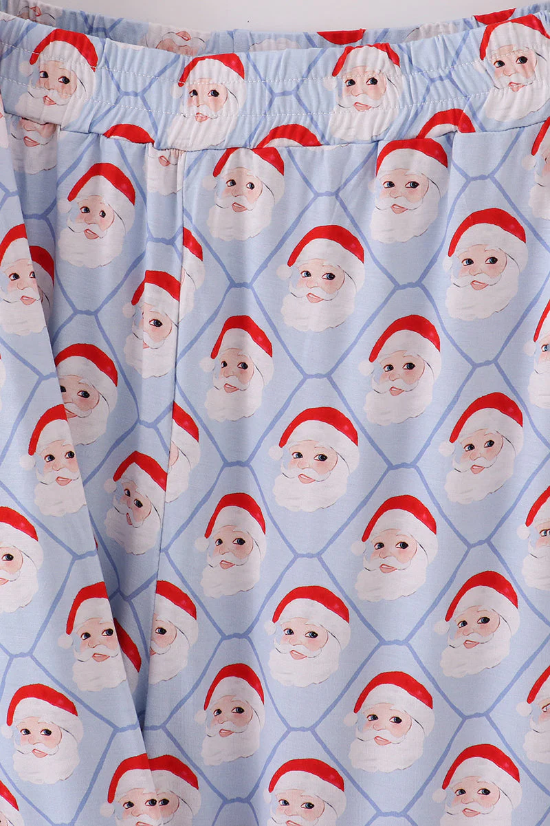 Blue santa claus bamboo dad pajamas set - Image 3