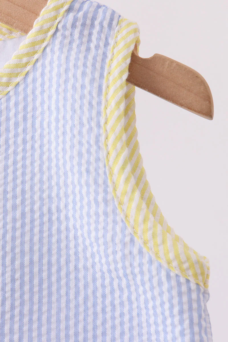 Blue seersucker pocket jonjon - Image 2