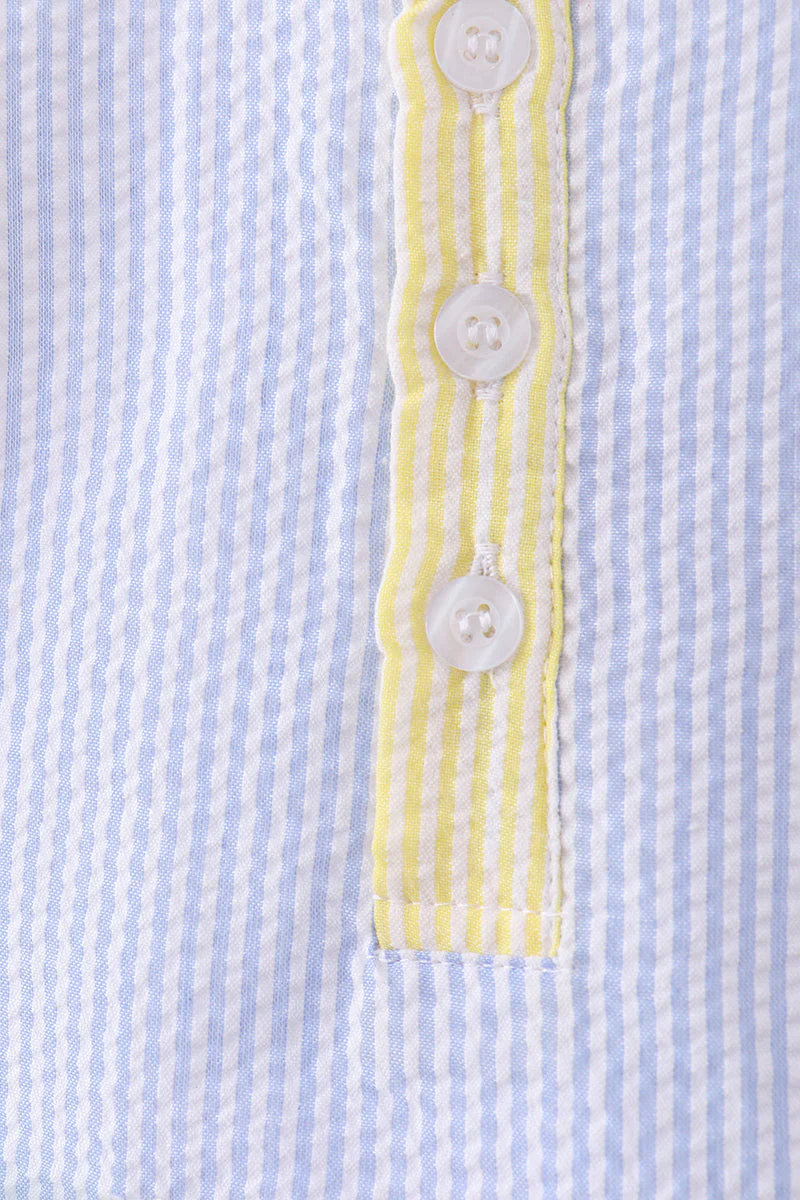 Blue seersucker pocket jonjon - Image 3