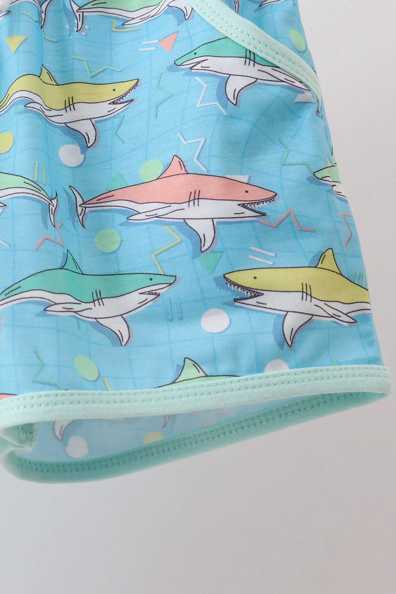 Blue Shark Embroidered Set - Image 4