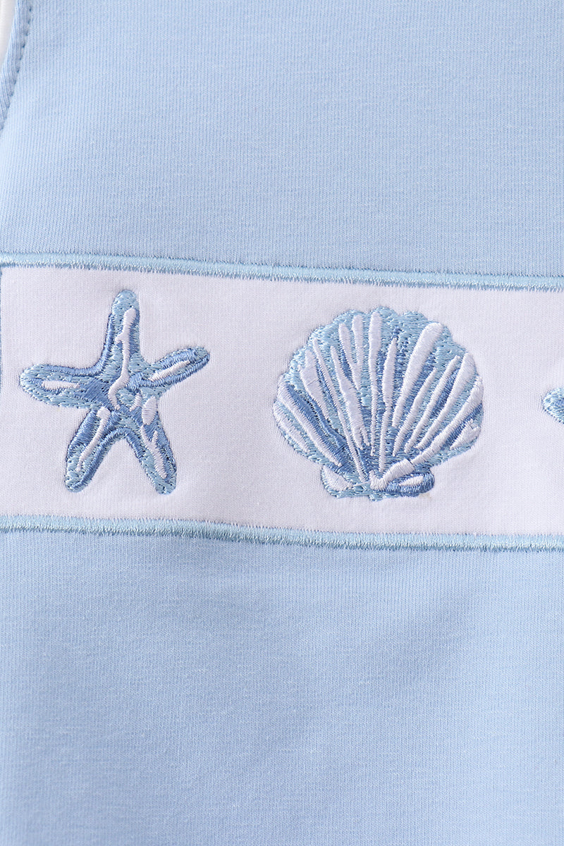 Blue Shells Embroidered Bubble - Image 2