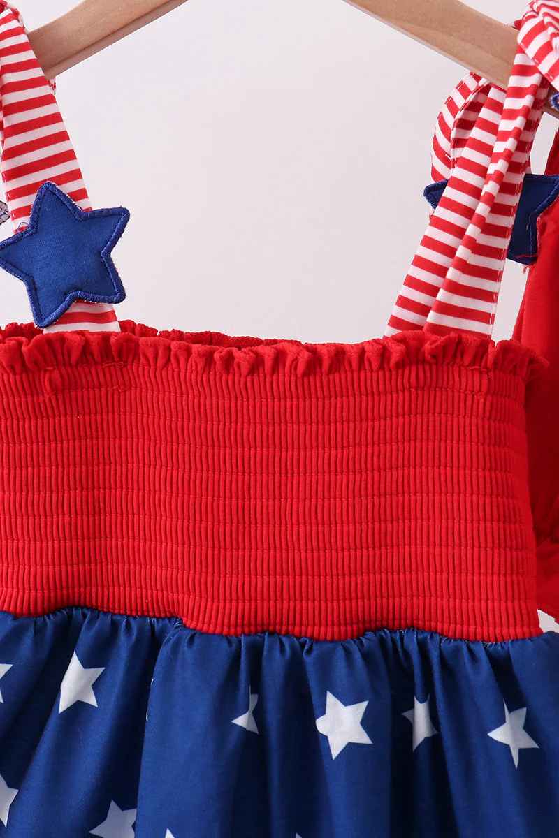 Blue star smocked bloomer set - Image 2