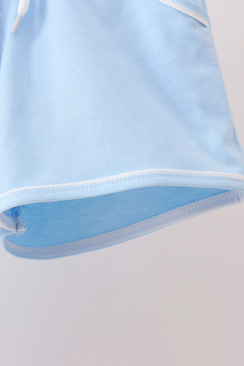 Blue Stripe Apple Book Appliqué Set - Image 4