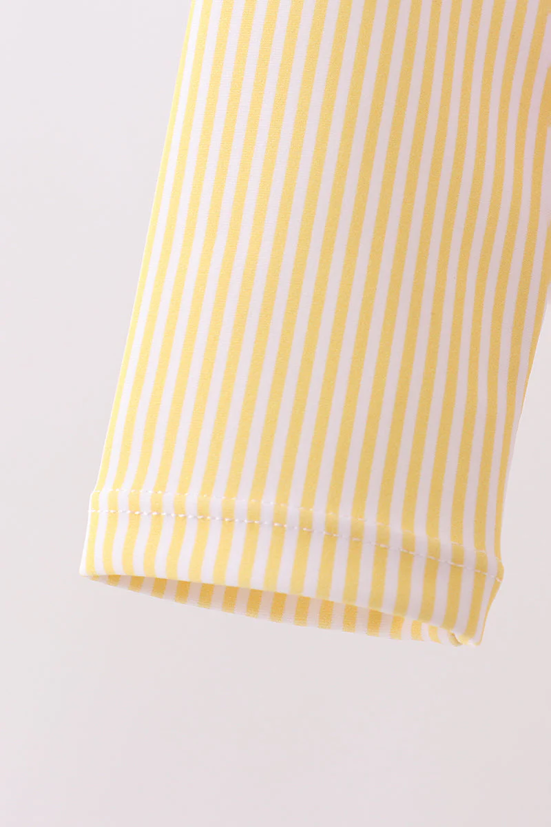Blue stripe ruffle rashguard set - Image 4