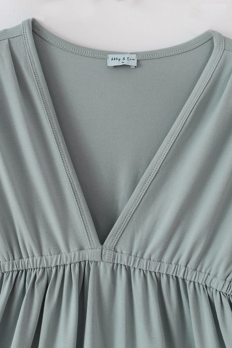 Blue tiered mom dress - Image 2