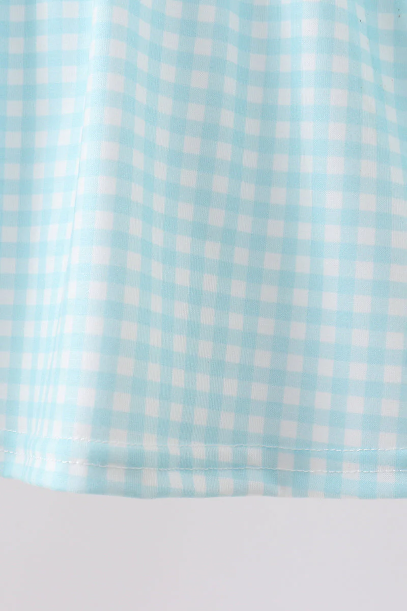 Blue Umbrella Smocked Bloomer Set - Image 2