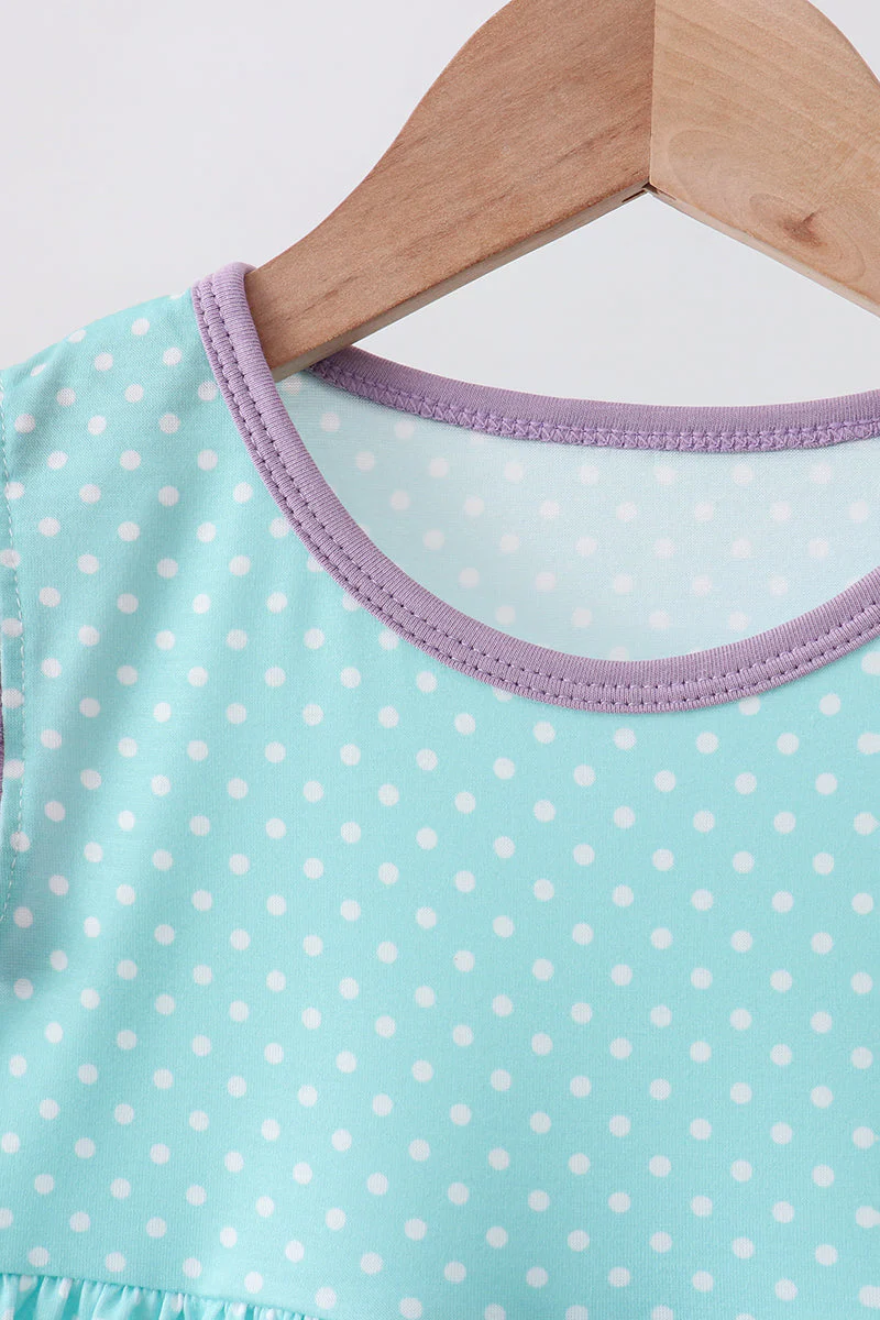 Blue under the sea Embroidered Dress - Image 2