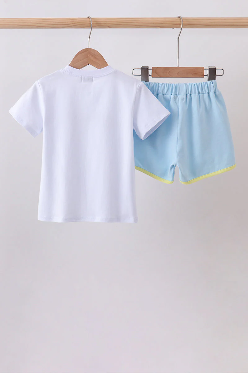 Blue Vehicle Embroidered Set - Image 2