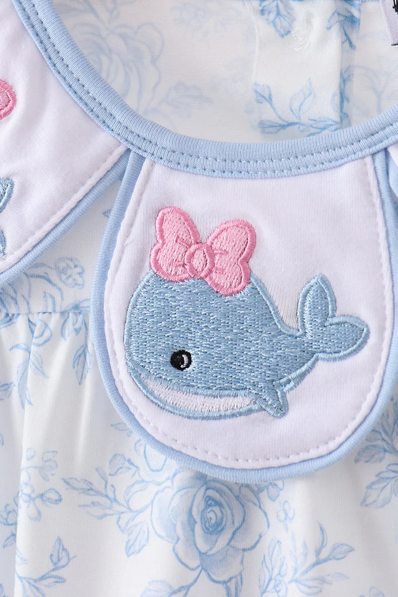Blue Whale Embroidered Bubble - Image 2