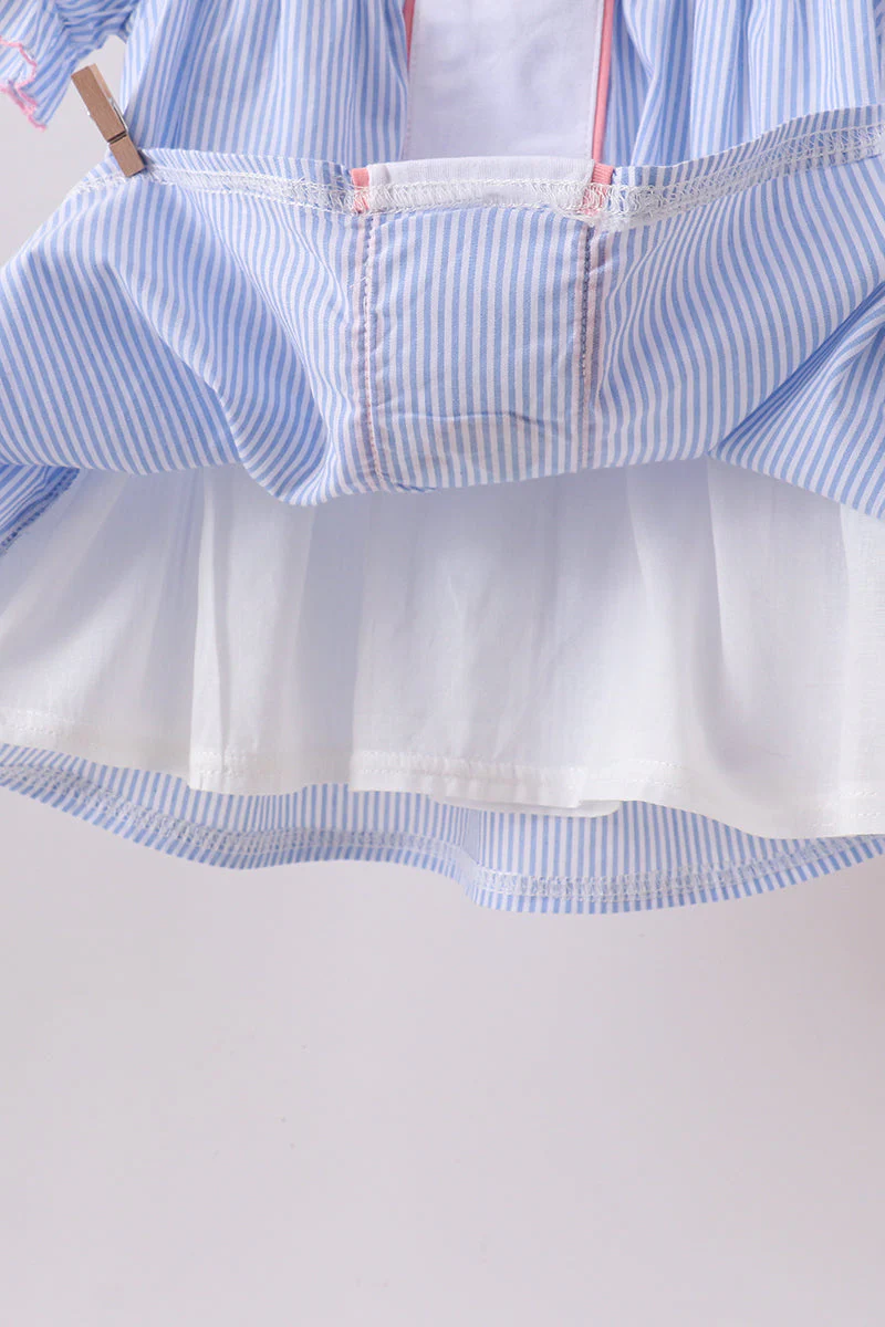 Blue Whale Smocked Seersucker Shorts Set - Image 5
