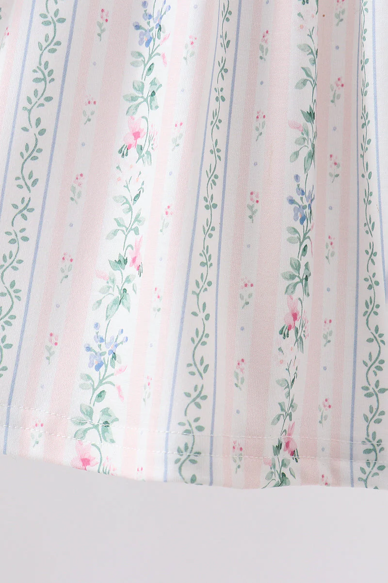 Bow Floral Applique Bloomer Set - Image 4