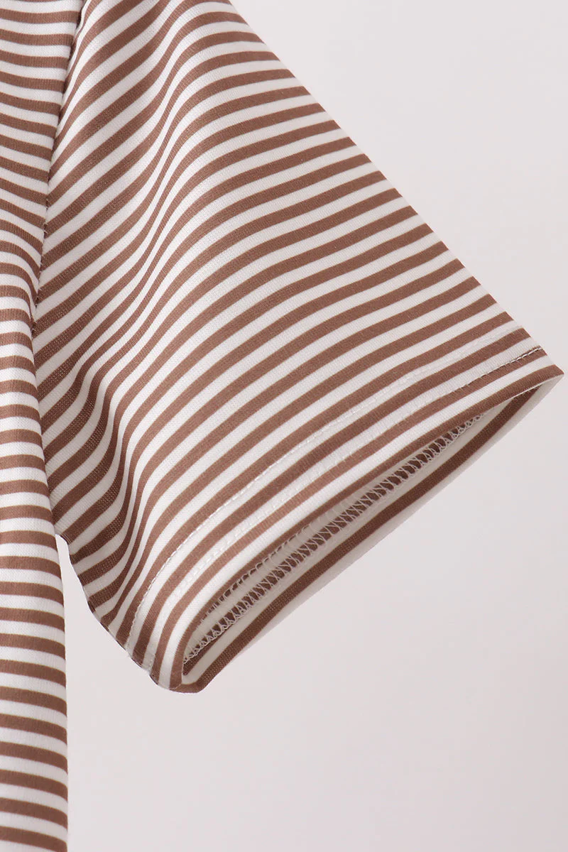 Brown Bear Stripe Embroidered Set - Image 4