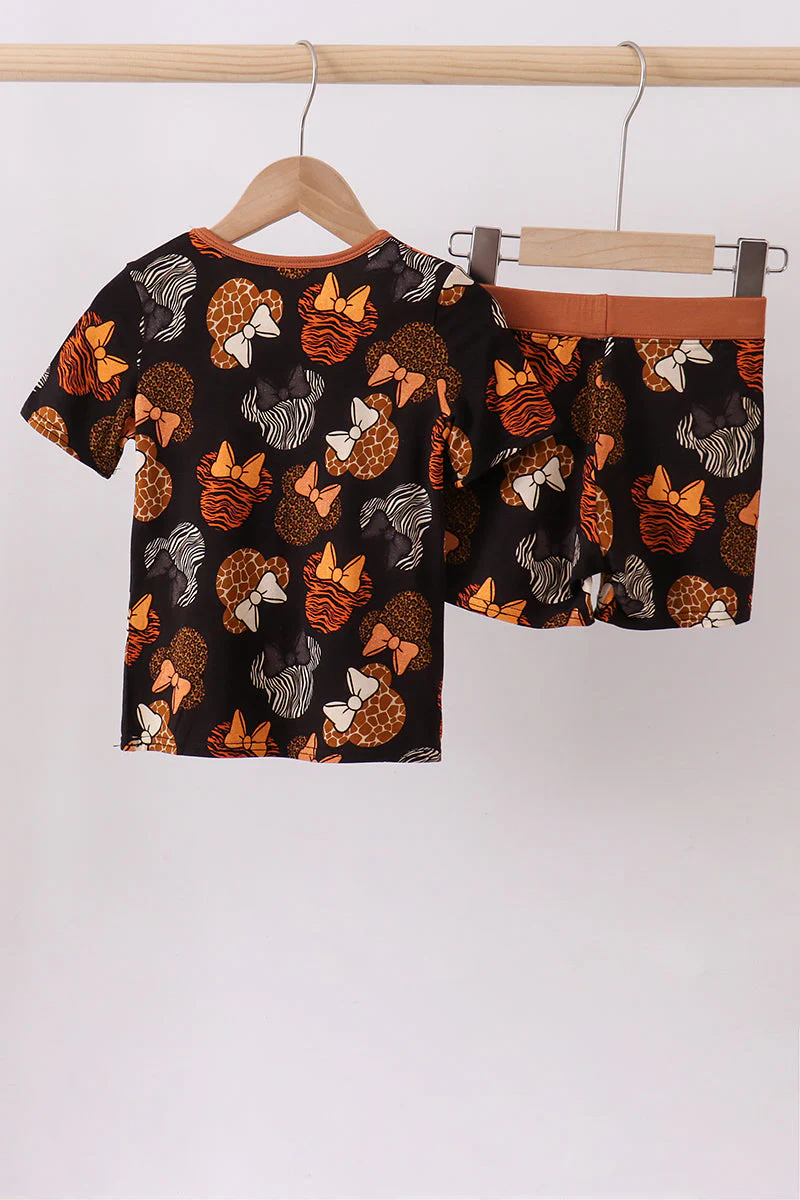 Brown character bamboo pajama set - Image 5