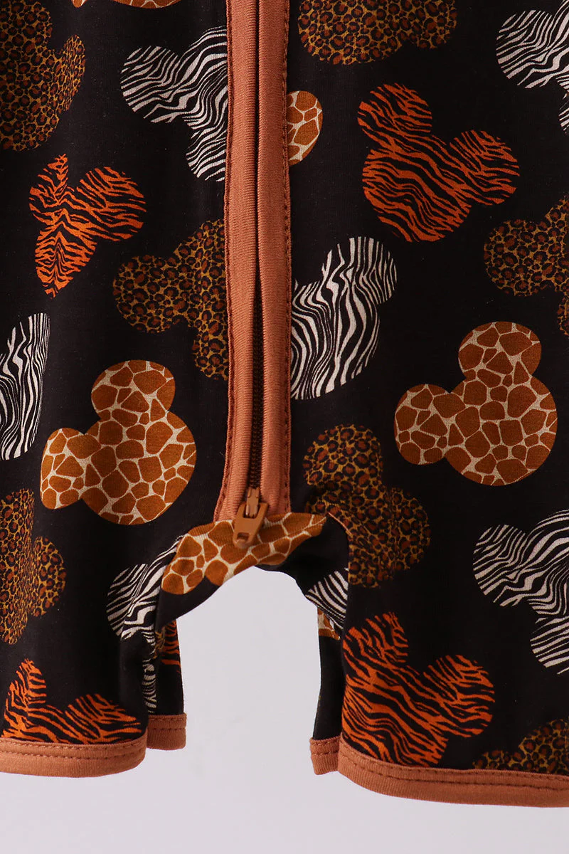 Brown character bamboo romper - Image 3