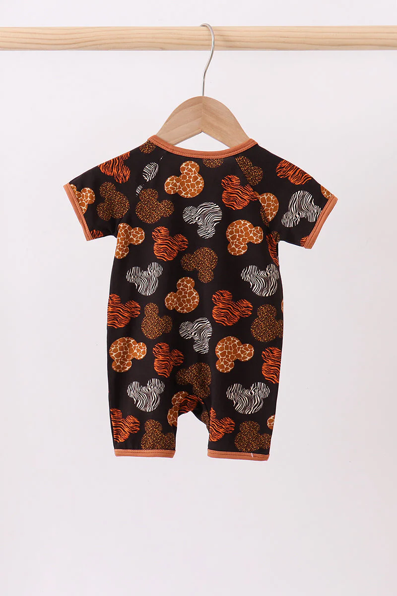 Brown character bamboo romper - Image 5
