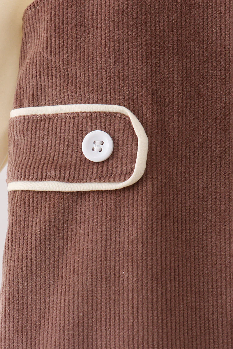 Brown Corduroy Jon Jon Set - Image 4