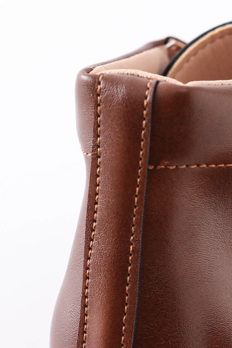 Brown lace up bootie - Image 7