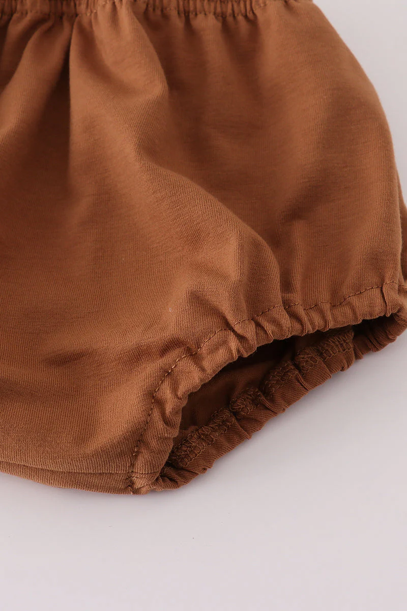 Brown plaid bloomer set - Image 3