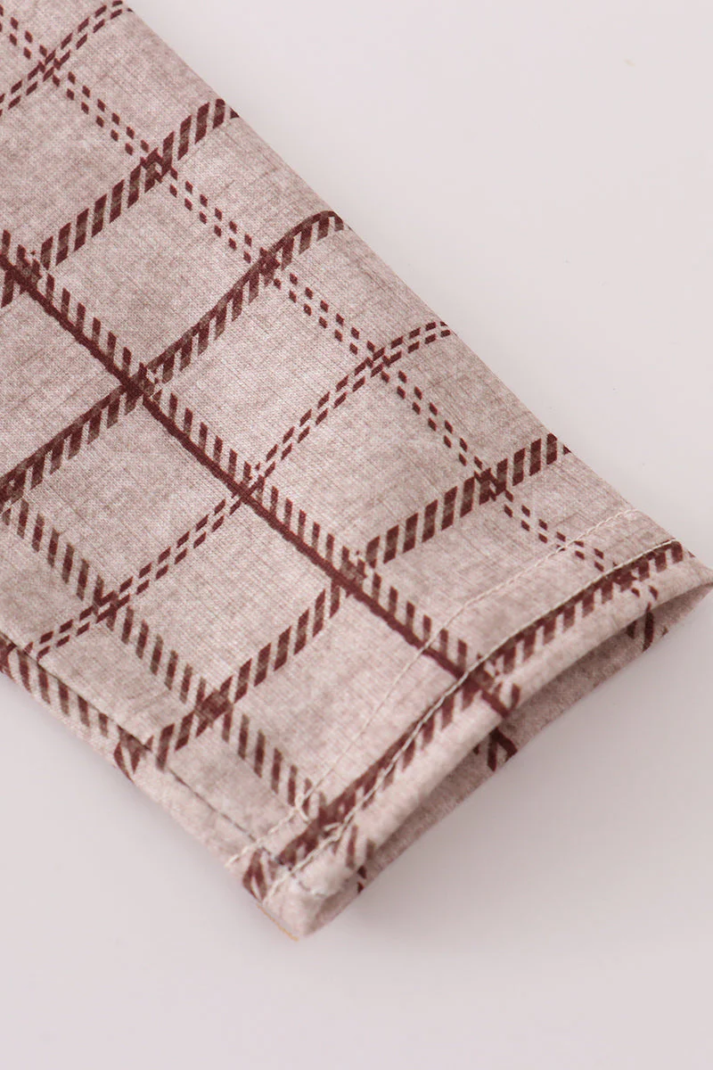 Brown plaid bloomer set - Image 4