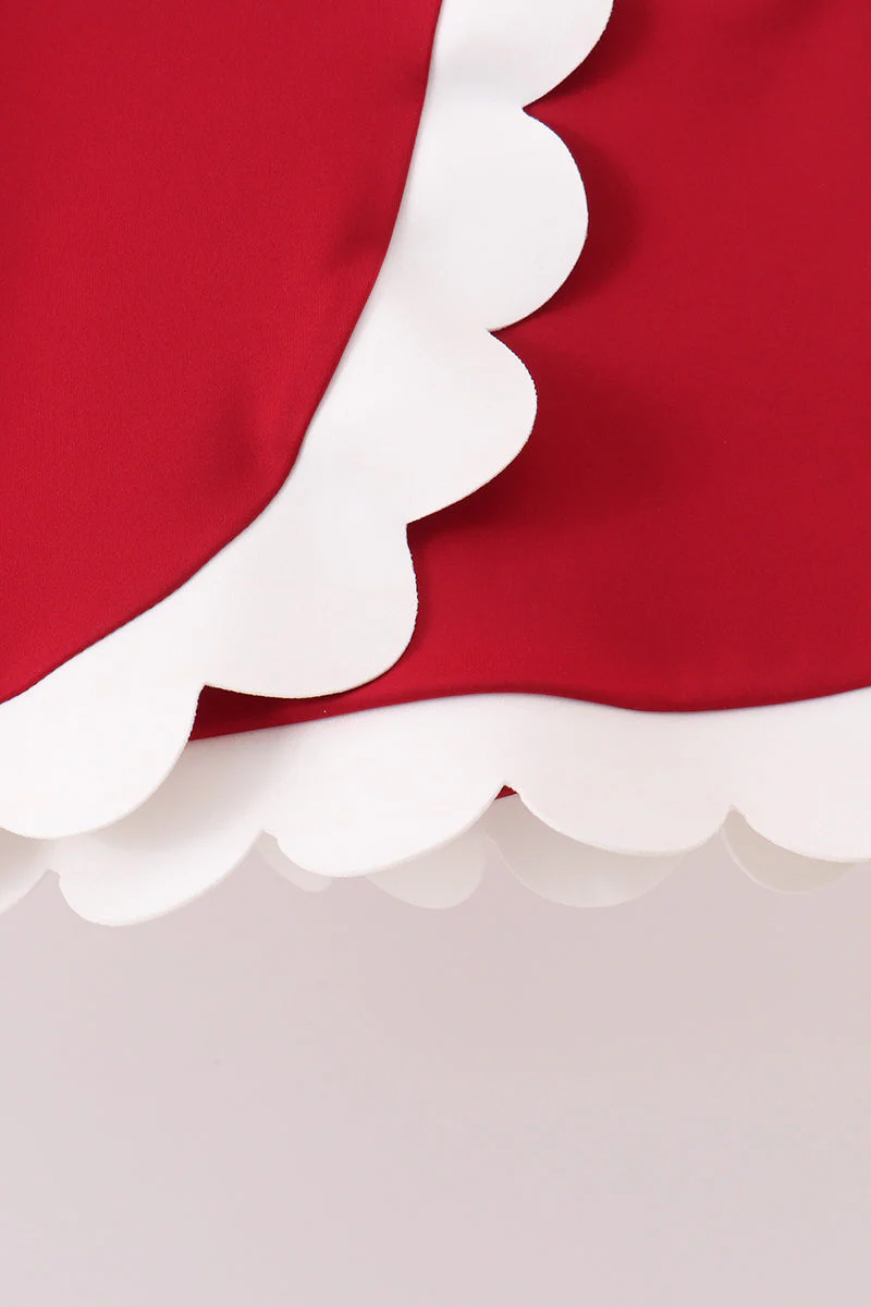 Burgundy Performance Scalloped Skorts Set - Image 2