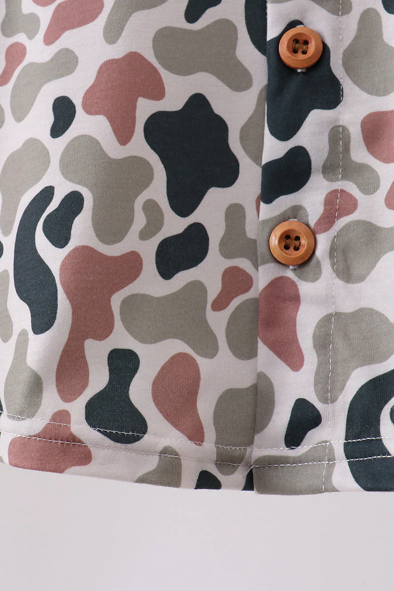 Camo Duck Embroidered Button Down Shirt - Image 3