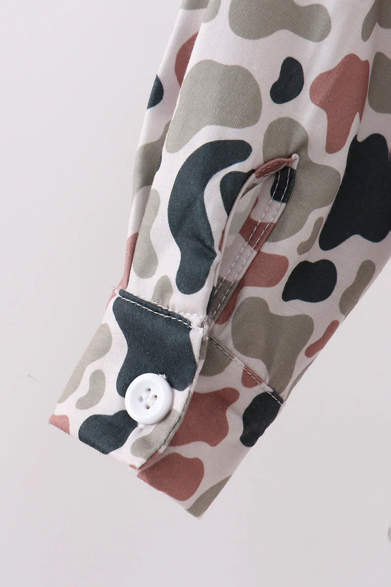 Camo Duck Embroidered Button Down Shirt - Image 4