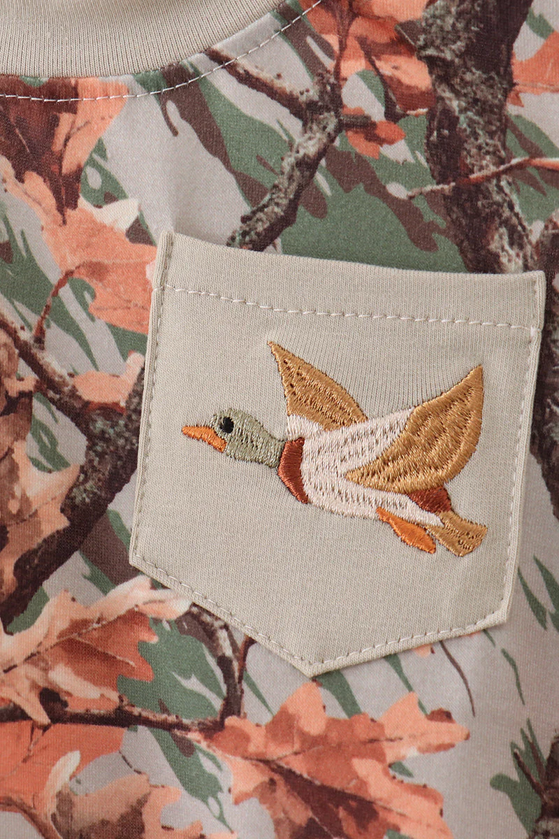 Camo Duck Embroidered Pocket Bubble - Image 5