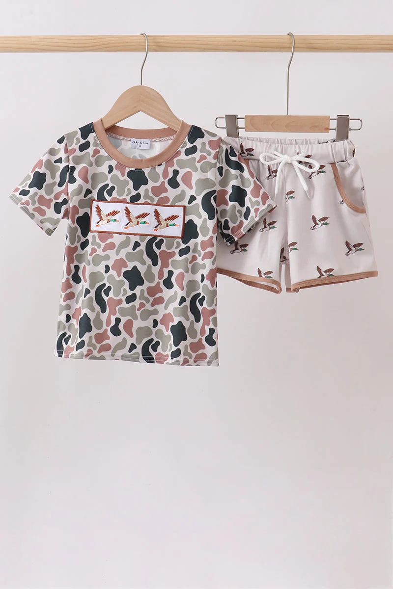 Camo Duck Embroidered Set