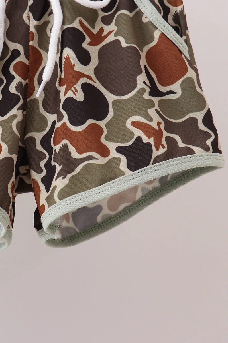Camo Hunting Embroidered Shorts Set - Image 4