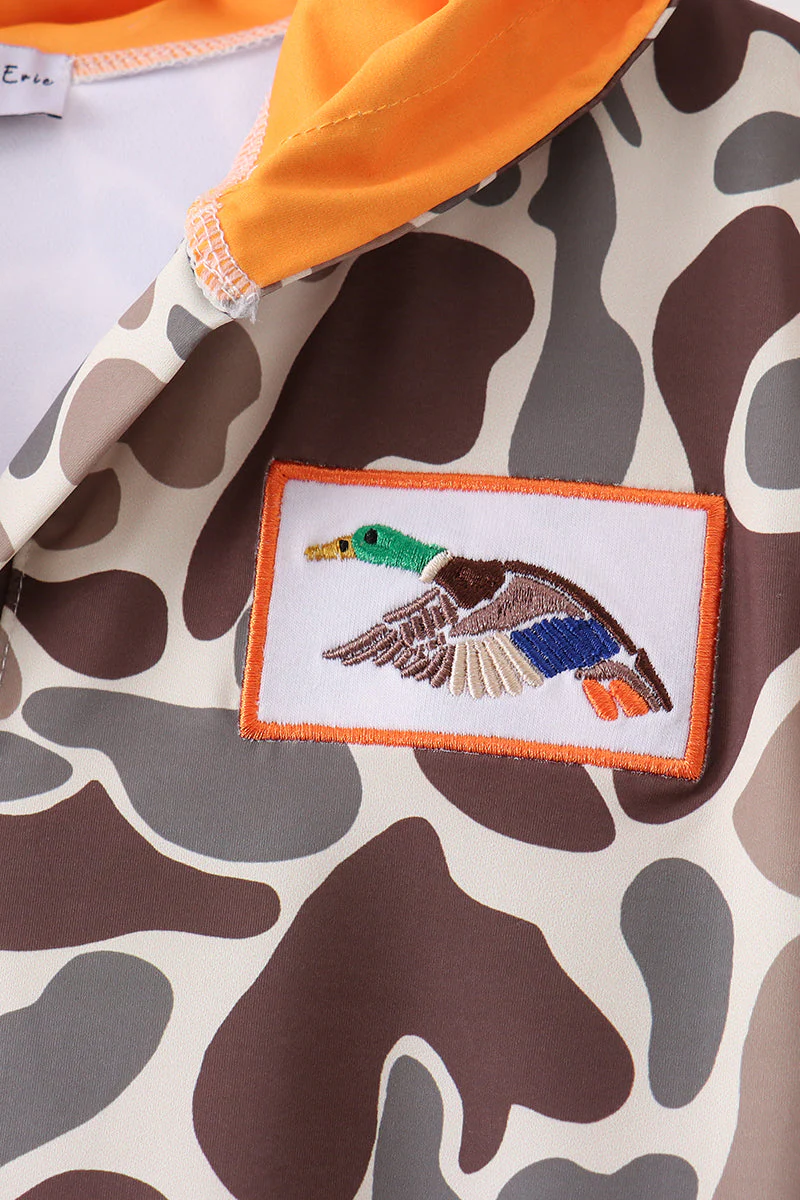 Camo Mallard Embroidered UPF Swim Coverup - Image 3